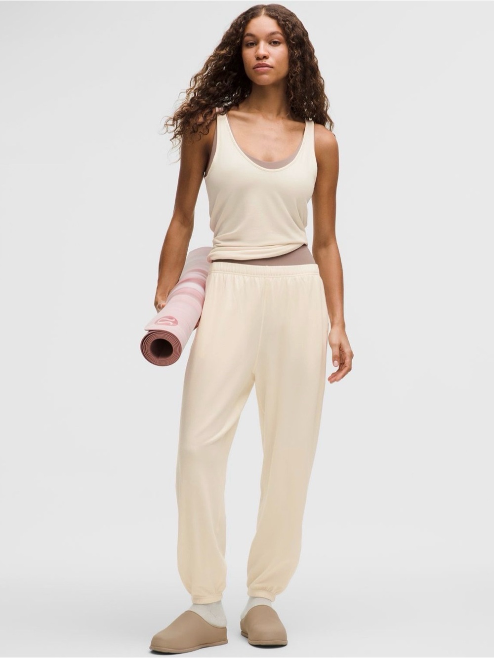 lululemon BeCalm Oversized Mid-Rise Pant (NWT) Coconut Ivory, Size Small